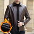 Leather Jacket Para Hombres de Edad Media - Estilo Casual y Elegante