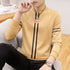 Spring and Autumn New mens printed long-sleeved T-shirt teen round neck