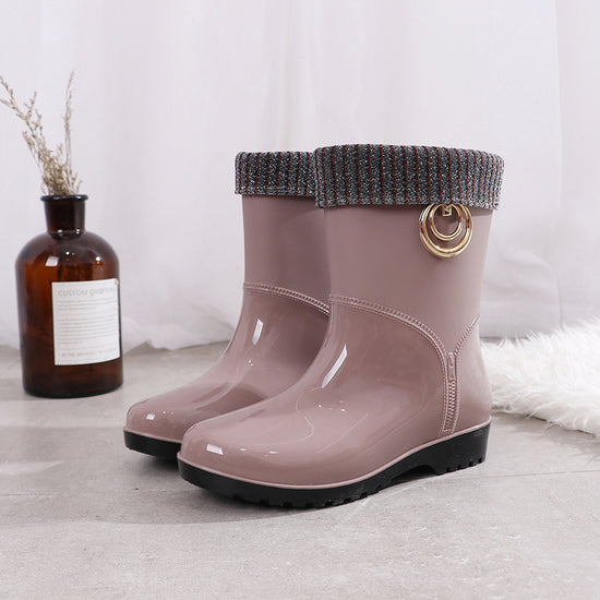 Fashion Plus Velvet Ladies Waterproof Shoes