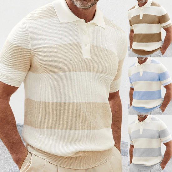 Mens Clothing Summer Fashion Lapel Sweater Short Sleeve Men Clothing Wears