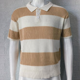 Mens Clothing Summer Fashion Lapel Sweater Short Sleeve Men Clothing Wears