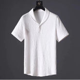Leisure Suit Summer Loose Short Sleeve Top And Drawstring Trousers 