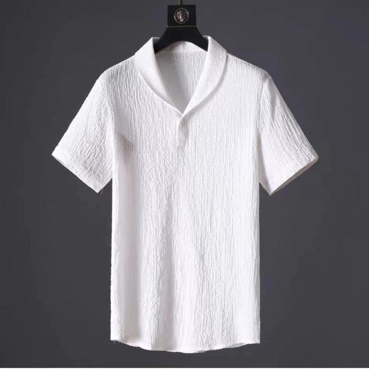 Leisure Suit Summer Loose Short Sleeve Top And Drawstring Trousers 