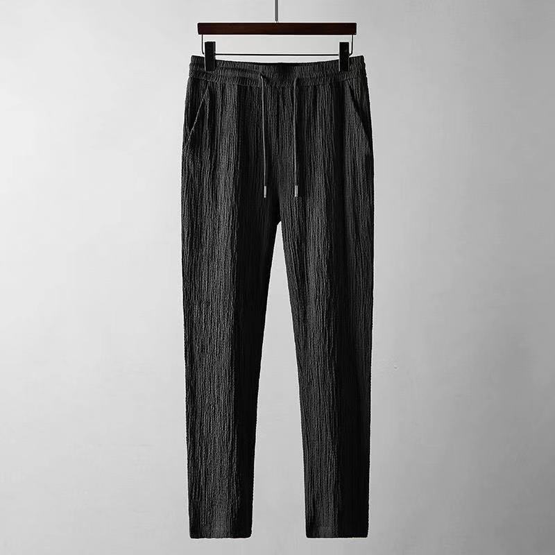 Leisure Suit Summer Loose Short Sleeve Top And Drawstring Trousers 