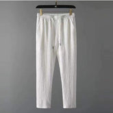 Leisure Suit Summer Loose Short Sleeve Top And Drawstring Trousers 